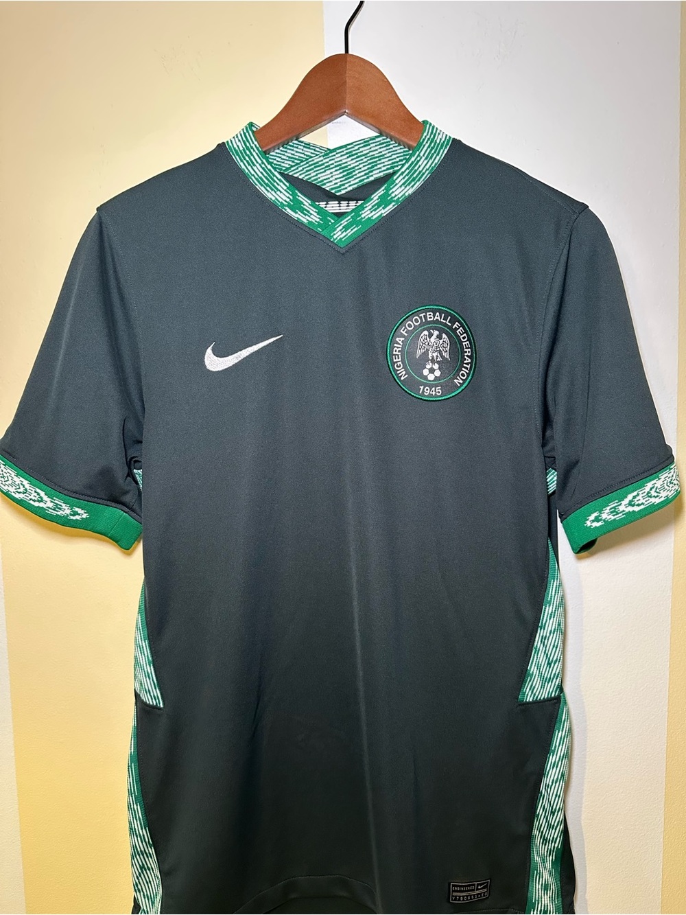 Nike Nigeria Away Jersey 2020 2021 Men's Small S Dark Green Soccer Shirt